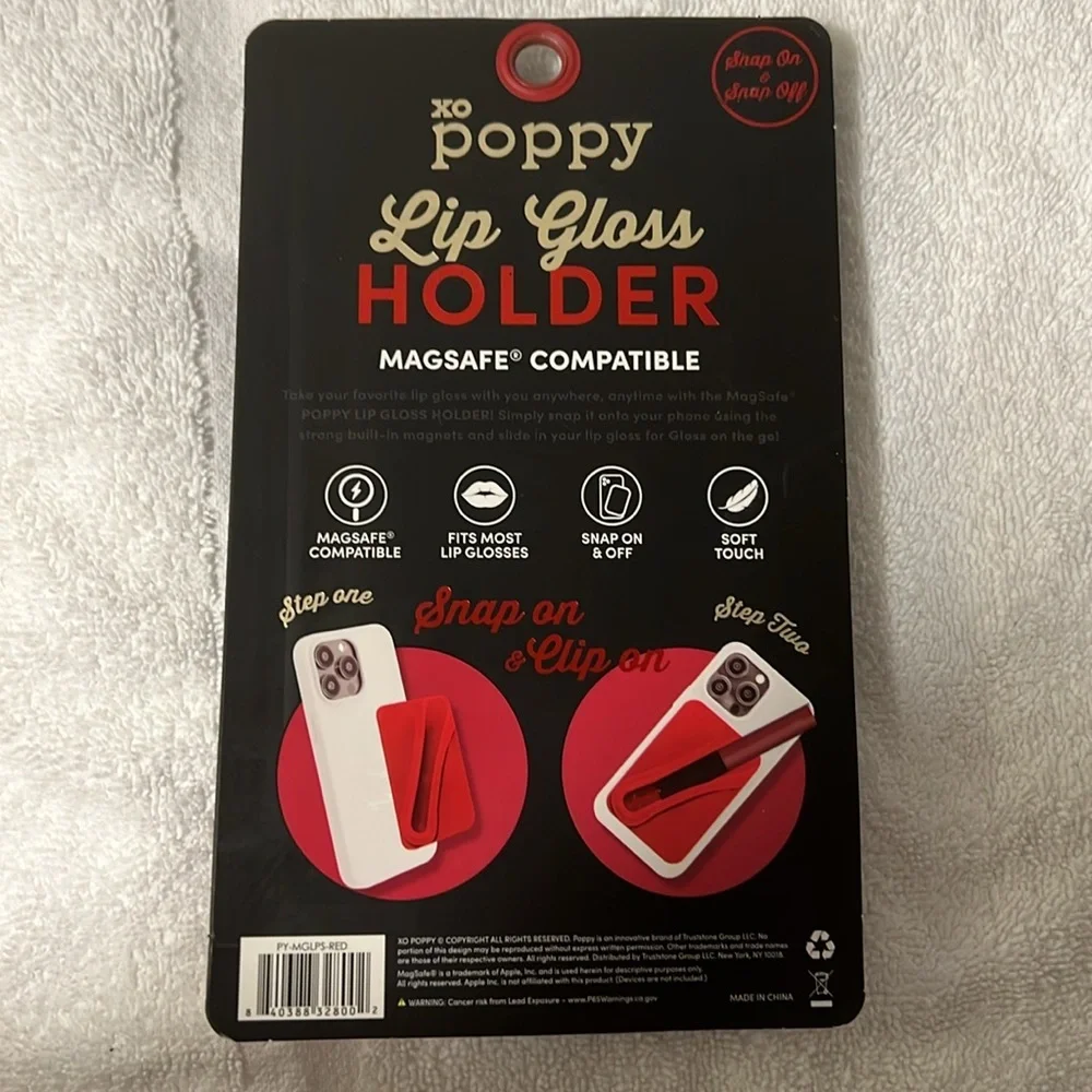 Poppy gloss on the go.
